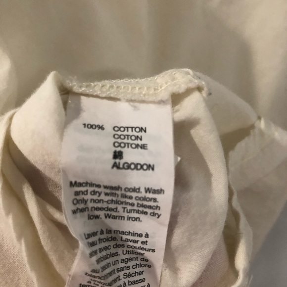 Peasant Top Gap Factory Ivory Long Sleeve Button - Picture 6 of 6